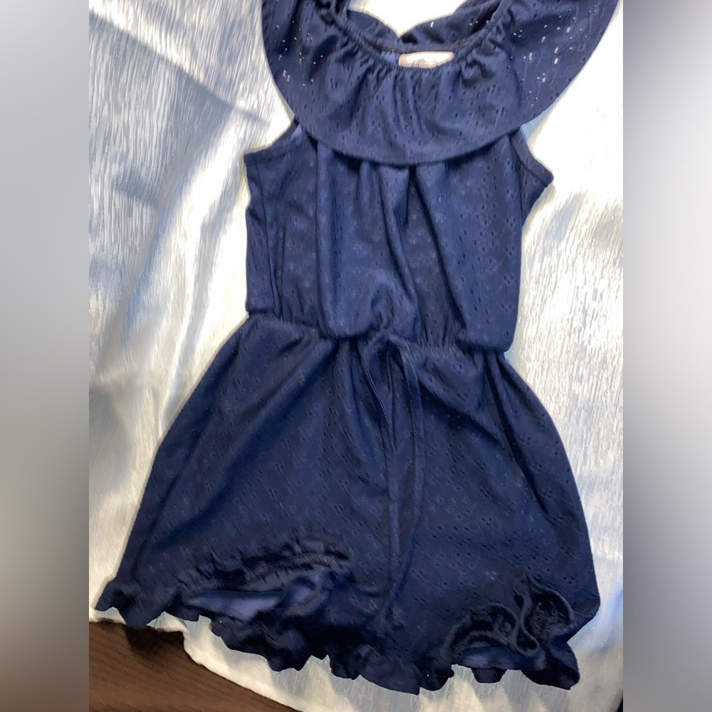 Navy blue Girls Romper